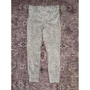 Spanx Ankle 4-Pocket Jean-ish Leggings Grey Speckled Print 20018R Large Slimming